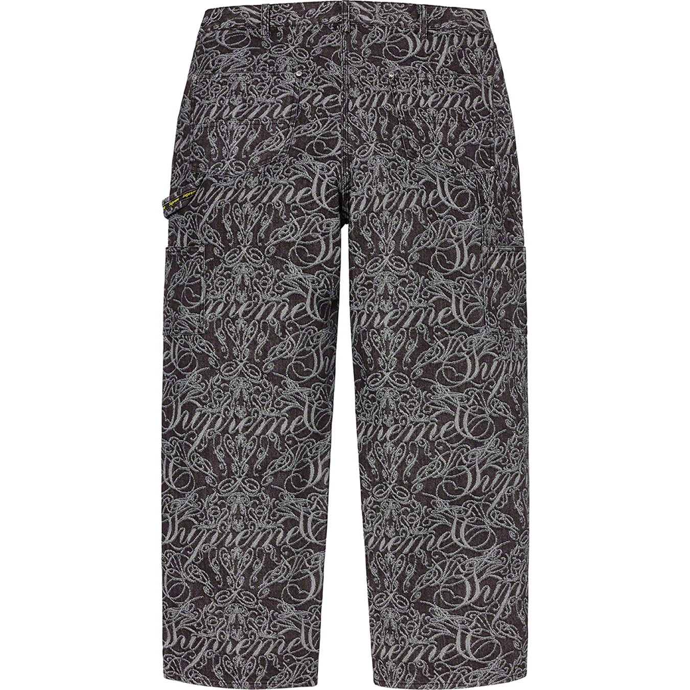Script Jacquard Double Knee Denim Painter Pant view 12